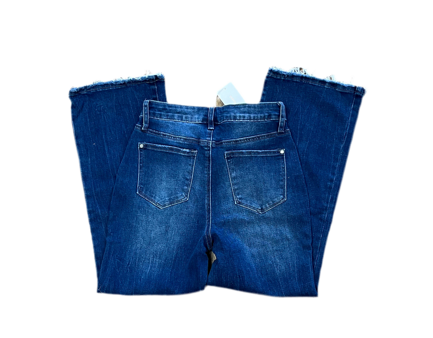 Raw Hem High Waist Flared Jeans