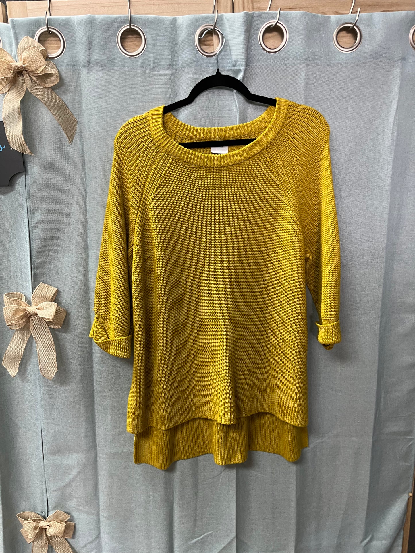 3/4 Length Sleeve Long Sweater-Size M