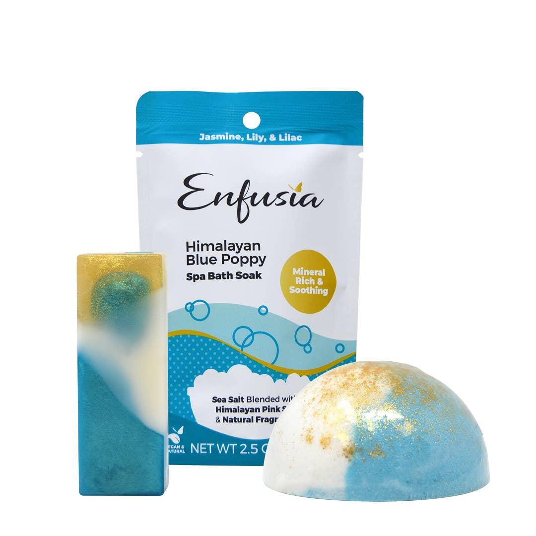 EveryDay Salt, Soap, & Mini Gift Set-Himalayan Blue Poppy
