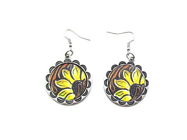 Western Design Round Earring