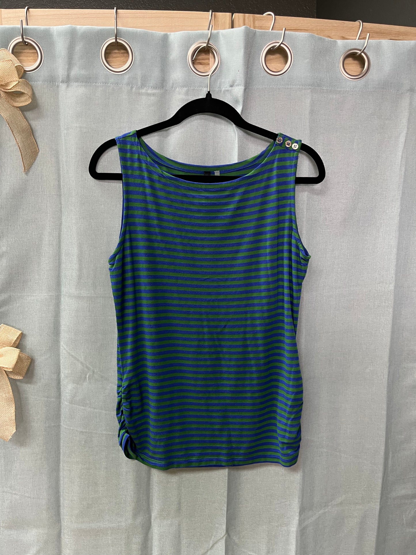 Sleeveless Striped Top-Size L
