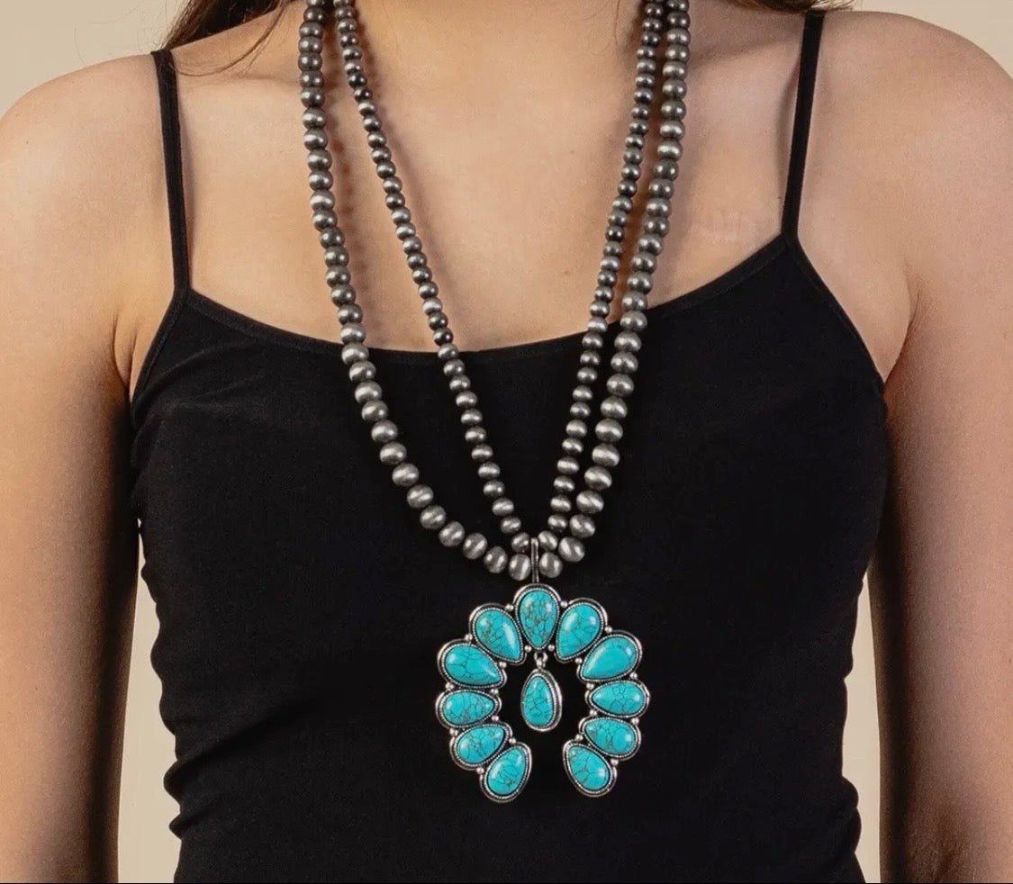 Layered Squash Blossom Necklace