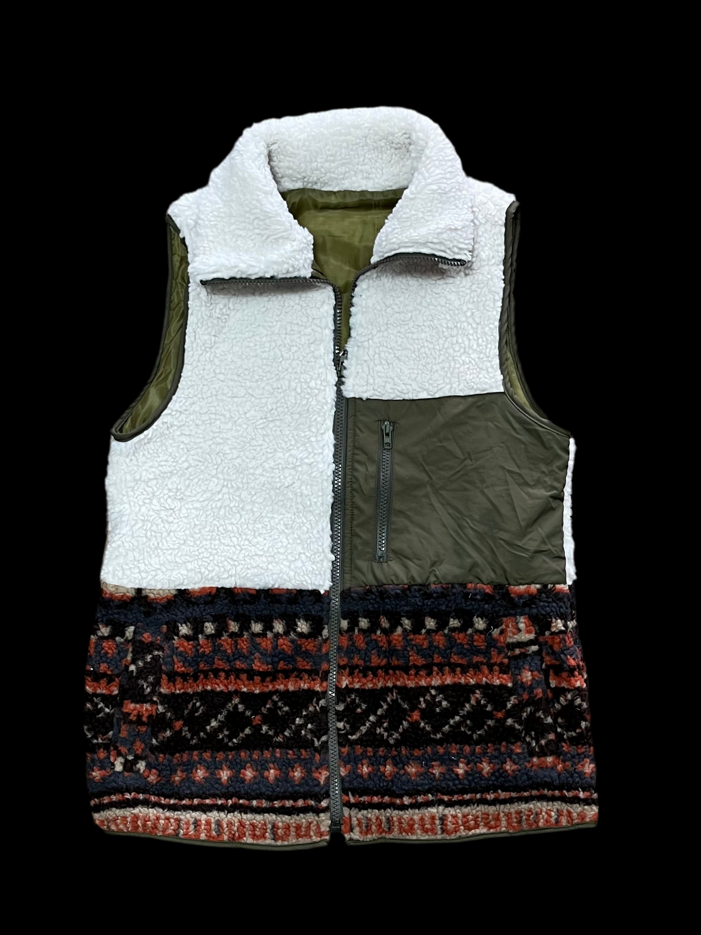 Aztec Western Sherpa Fleece Vest