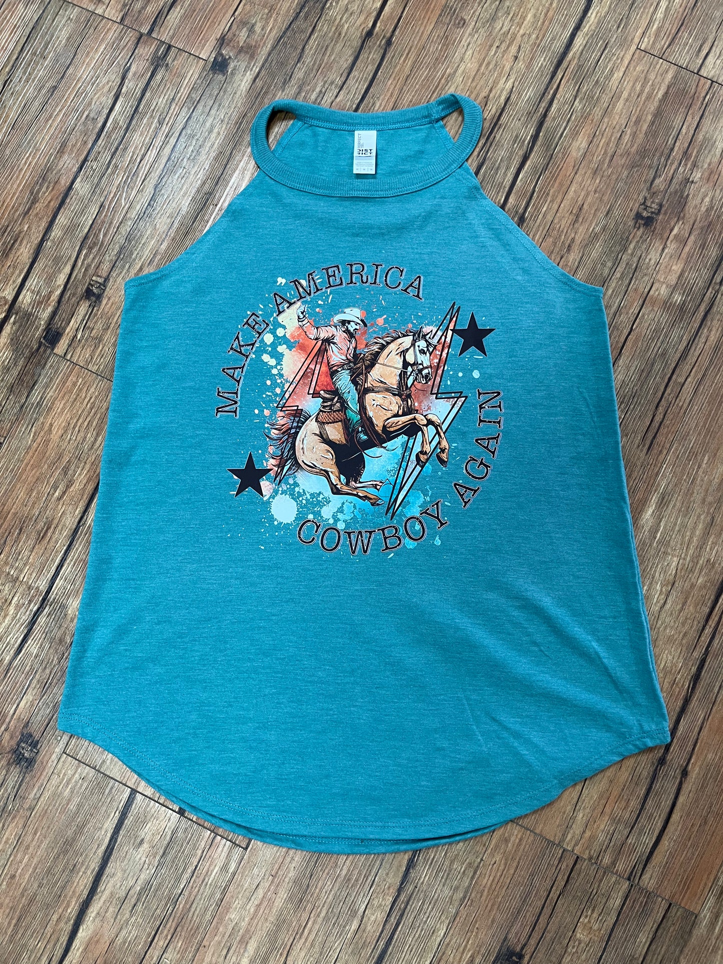 Custom Tank Top-Make America Cowboy Again