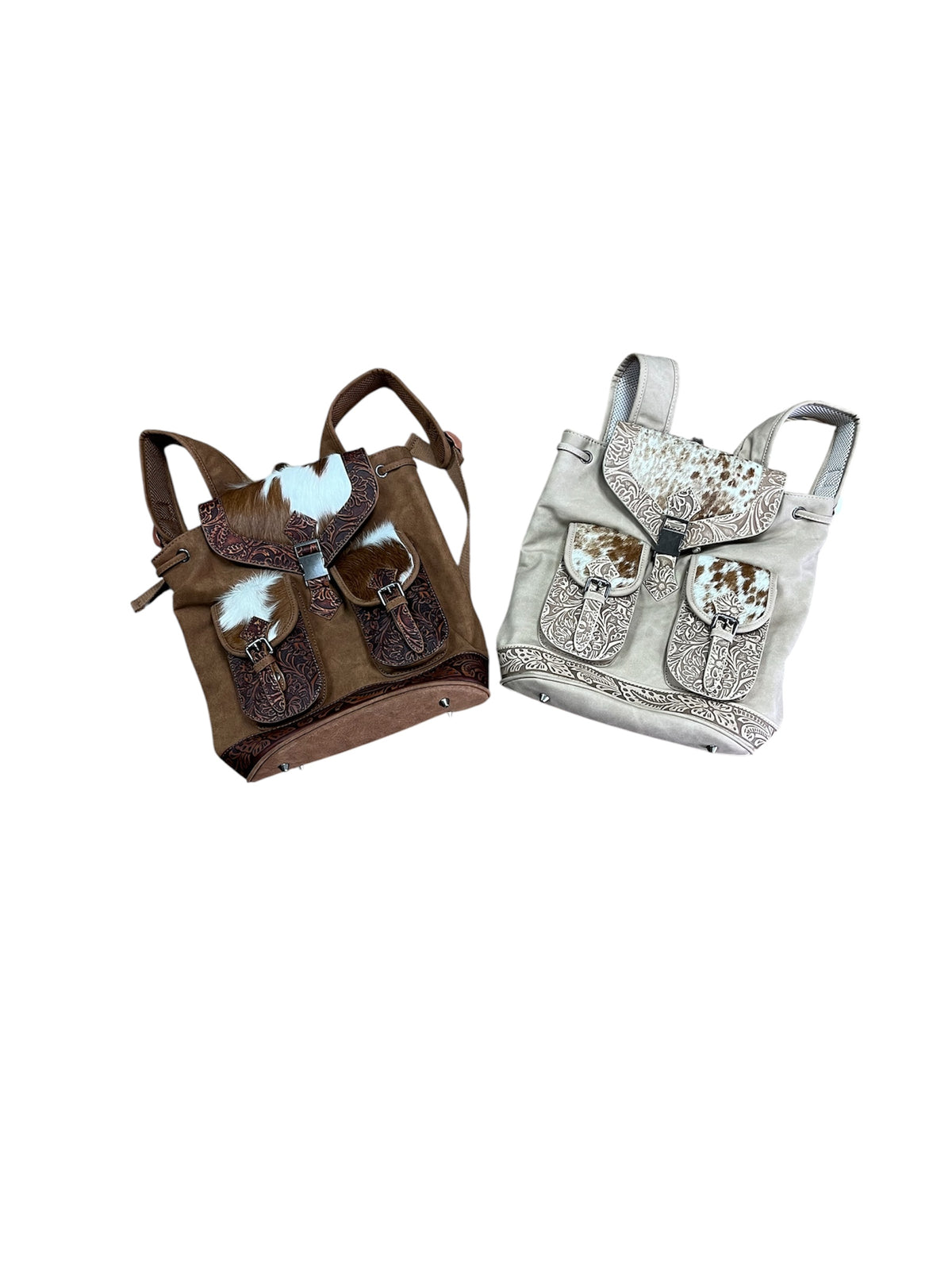 Genuine Cowhide Tooled Backpack