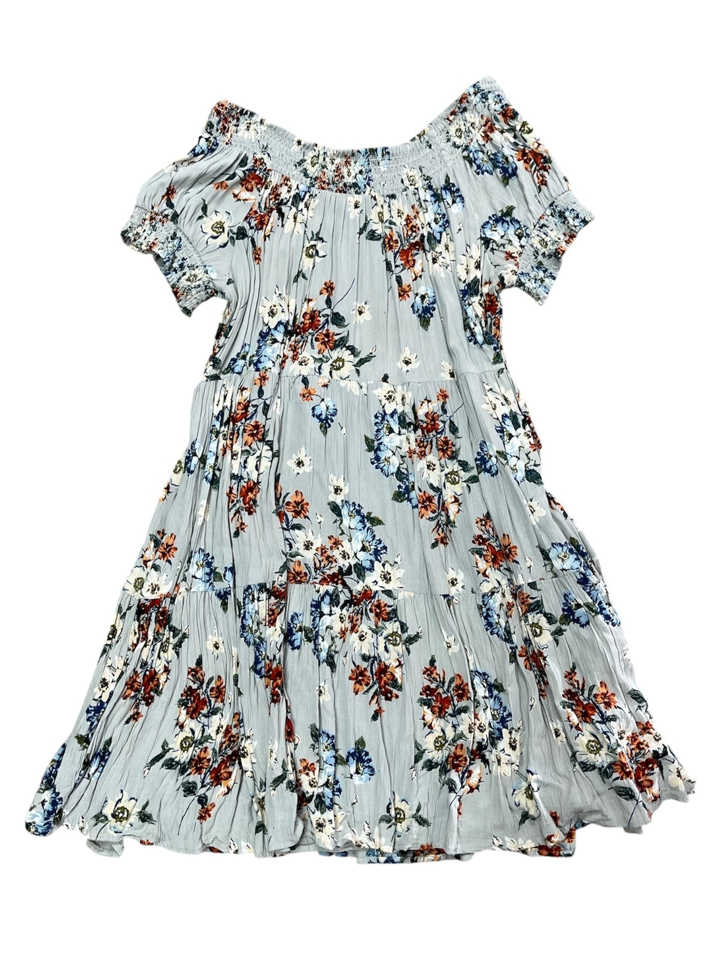 Floral Off the Shoulder Dress-Size L