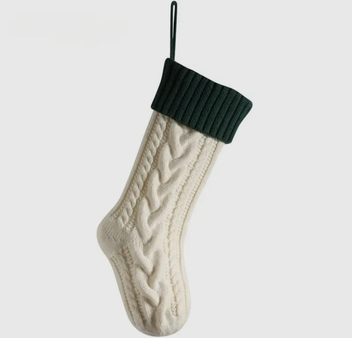 Christmas Knitted Wool Christmas Stocking