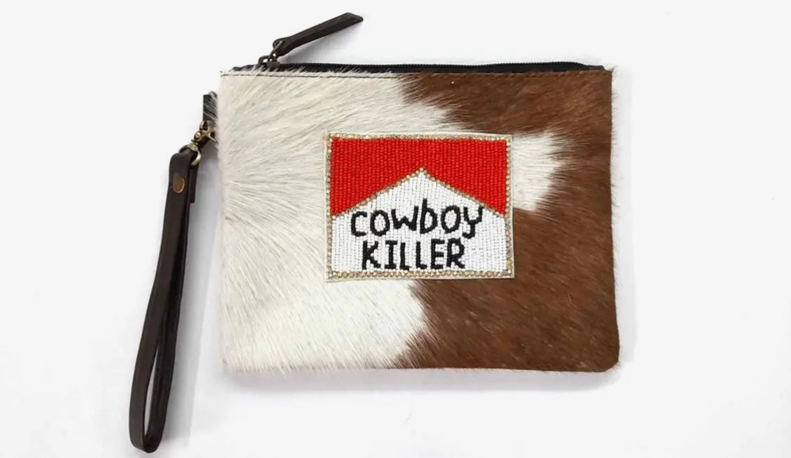 Western Cowboy Killer Cowhide Clutch