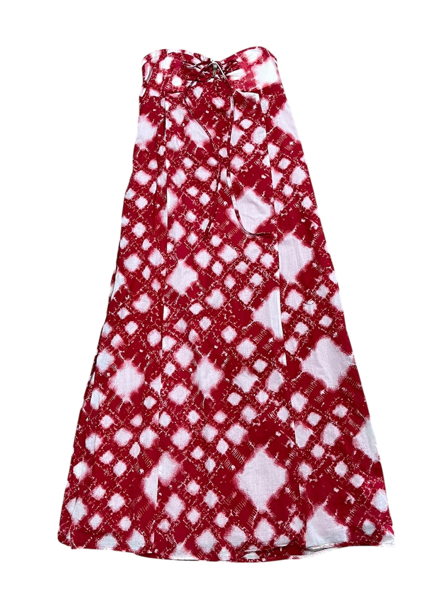 Red Strapless Maxi Dress-Size 14