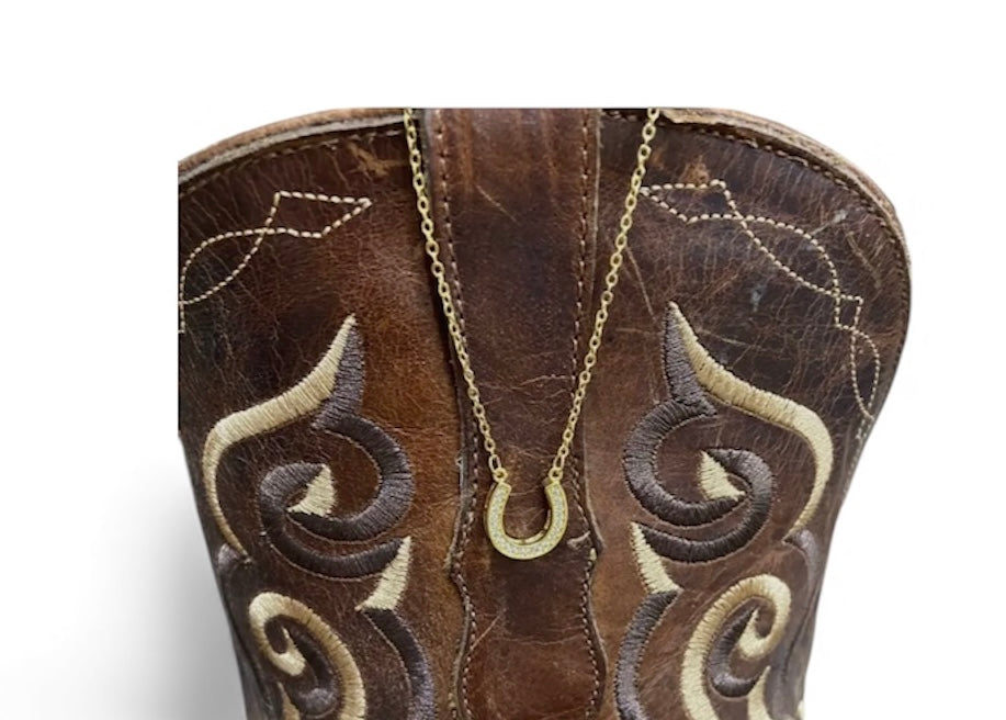Gold Horseshoe Necklace