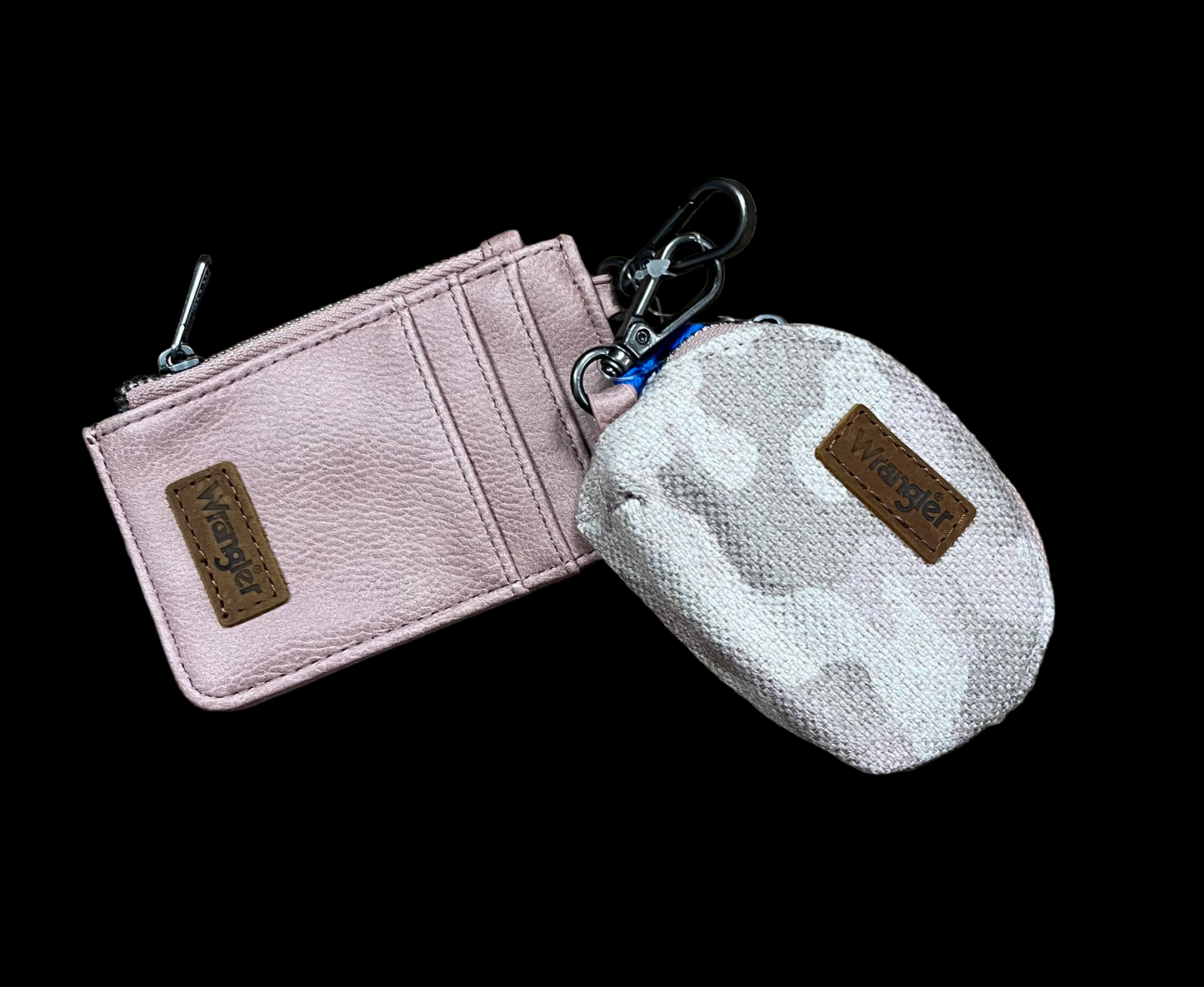 Wrangler Camo Print Dual Pouch Wristlet - Pink