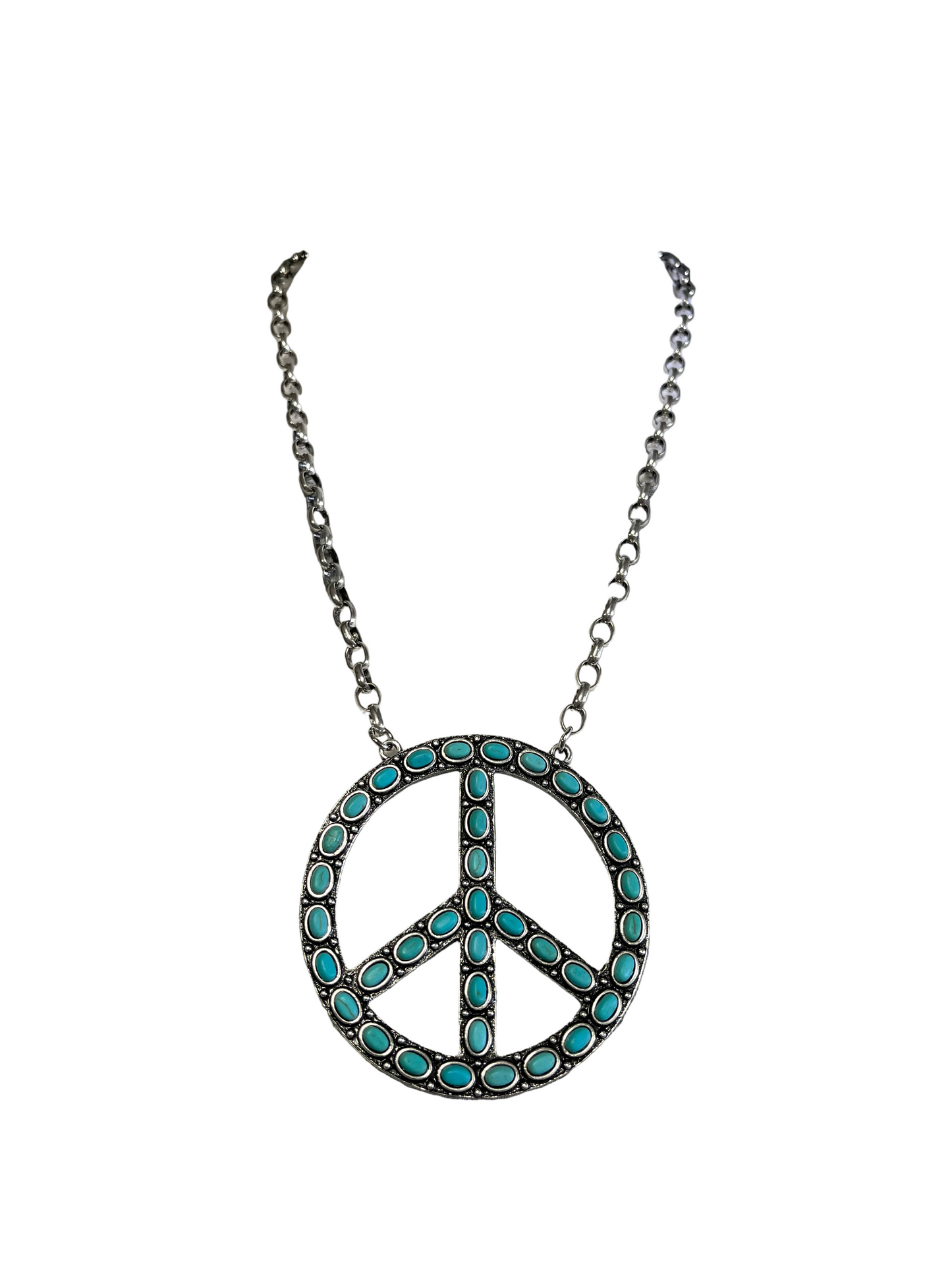 Large Peace Sign Necklace