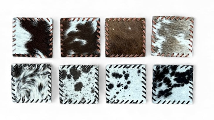 Cowhide Square Coaster