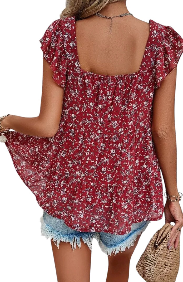 Floral Print Lined Top