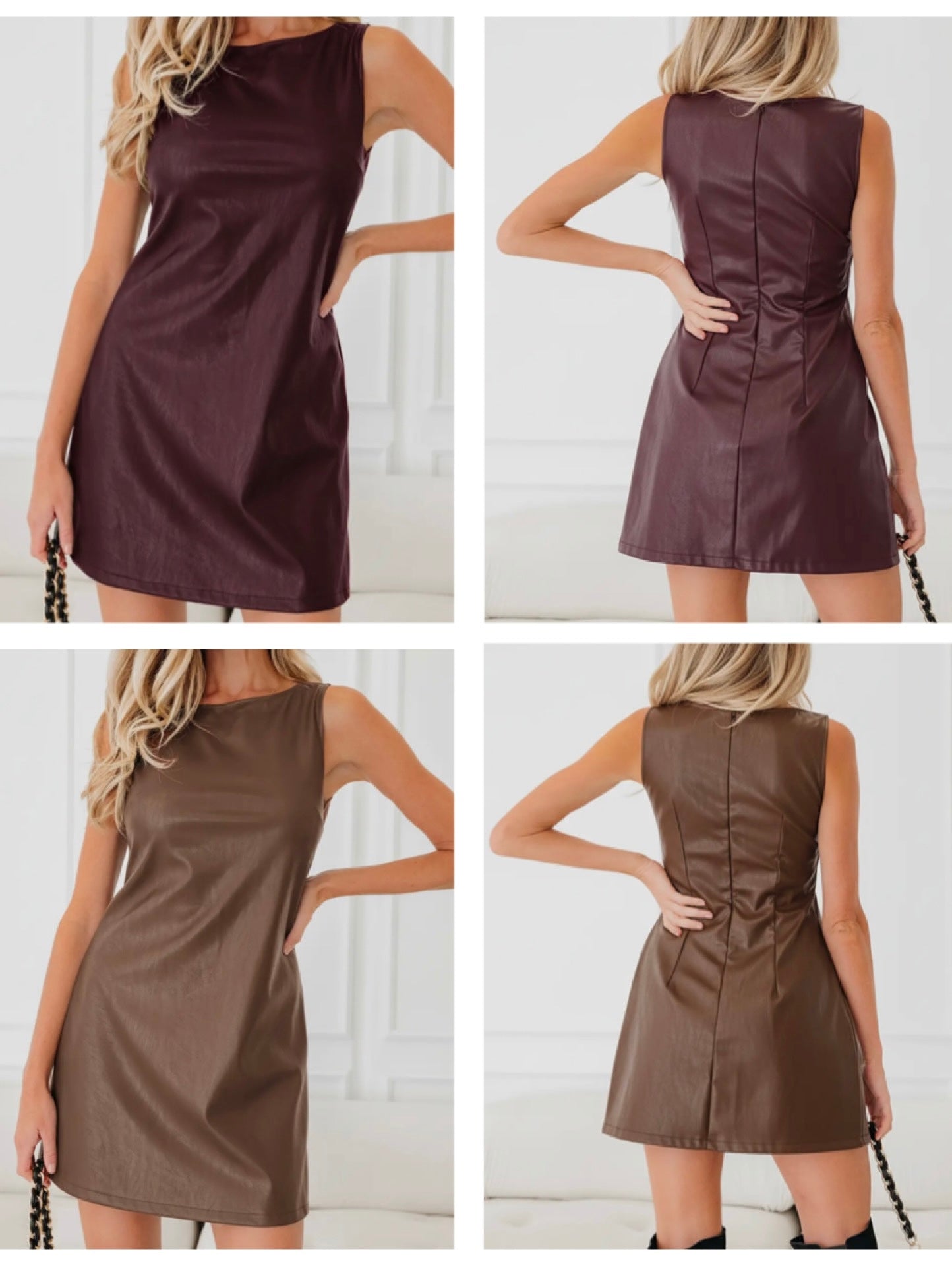 Vegan Leather Mini Dress