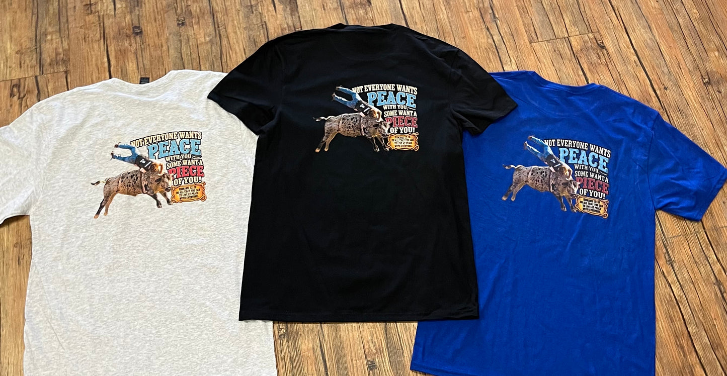 Custom DTG 8STG Peace/Piece Shirt (S-2XL, 5 ea size, black, grey, blue)
