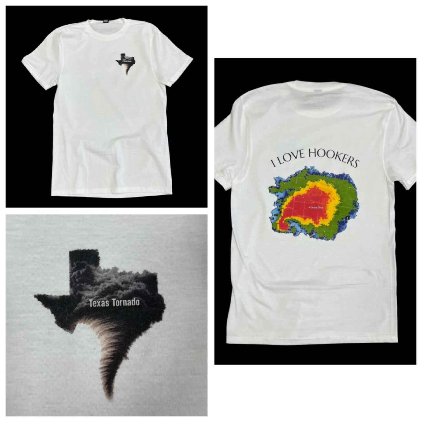 I Love Hookers/Tornado Shirt *PRE-ORDER NOW by emailing cowboythisllc@gmail.com. More inventory coming soon!*