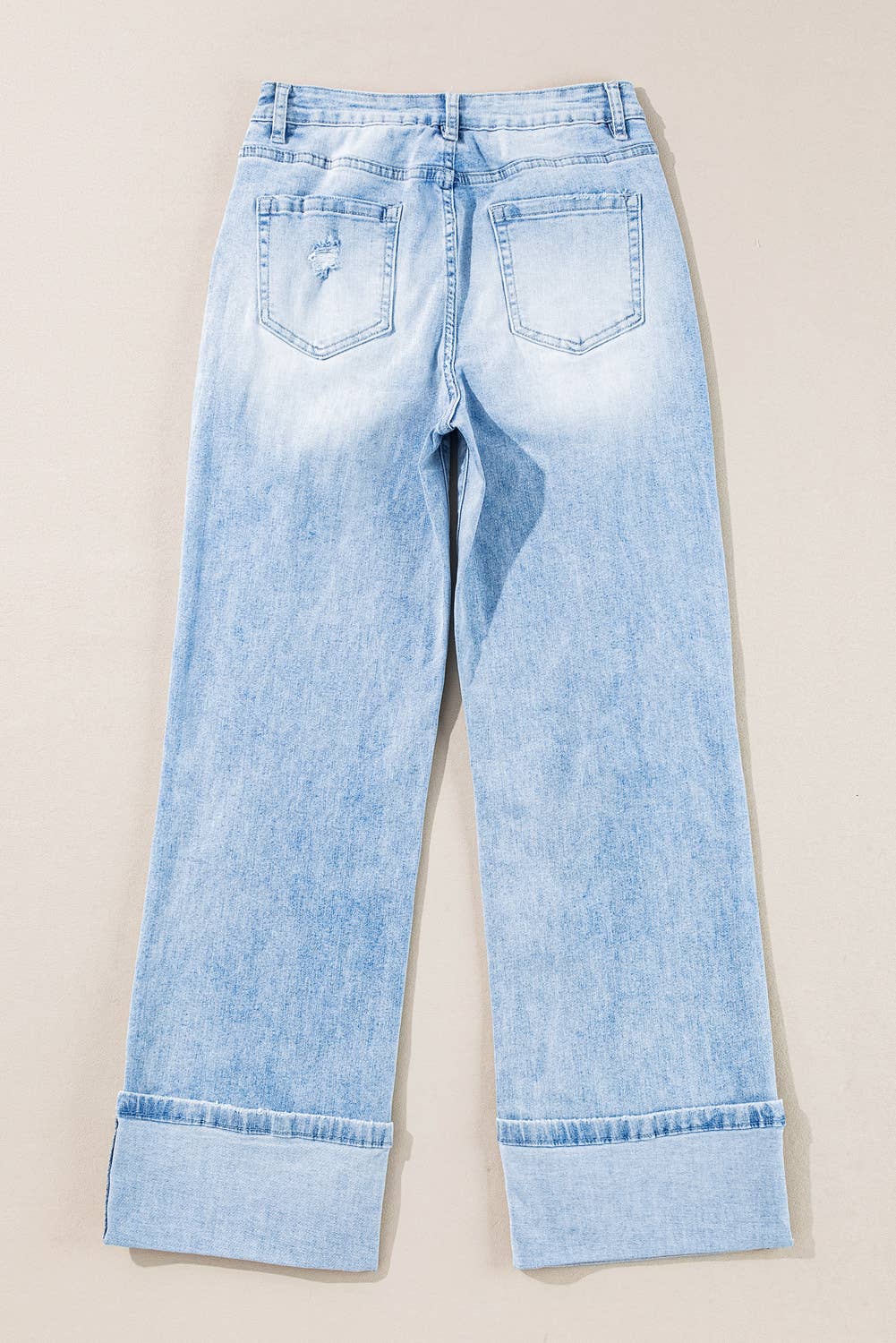 Western apparel Light Wash Distressed Straight Jeans