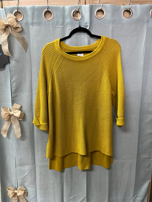 3/4 Length Sleeve Long Sweater-Size M
