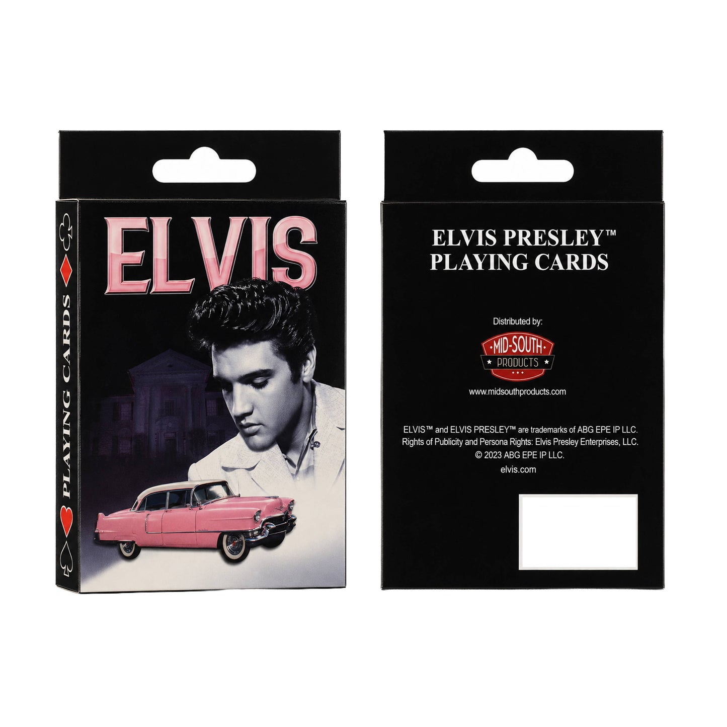 Elvis Playing Cards Pink Caddy