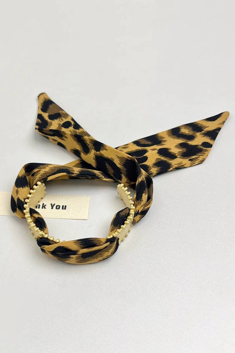 Patterned Scarf Inspired Wide Cuff Bracelet