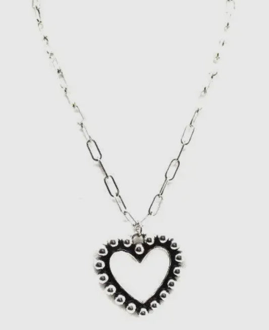 Western Heart Bubble Necklace