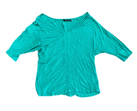 Green 3/4 Sleeve Top-Size L