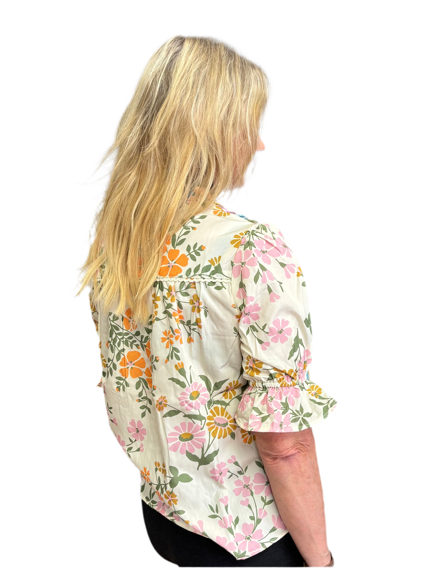 Crochet Boho Floral Blouse