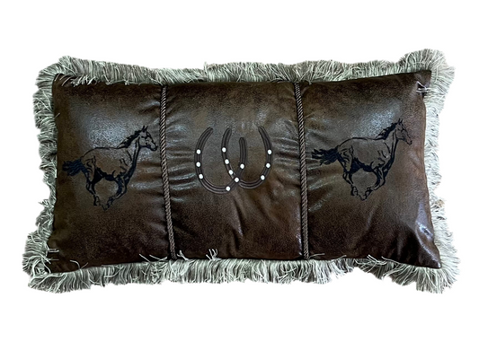 Running Horses Pillow