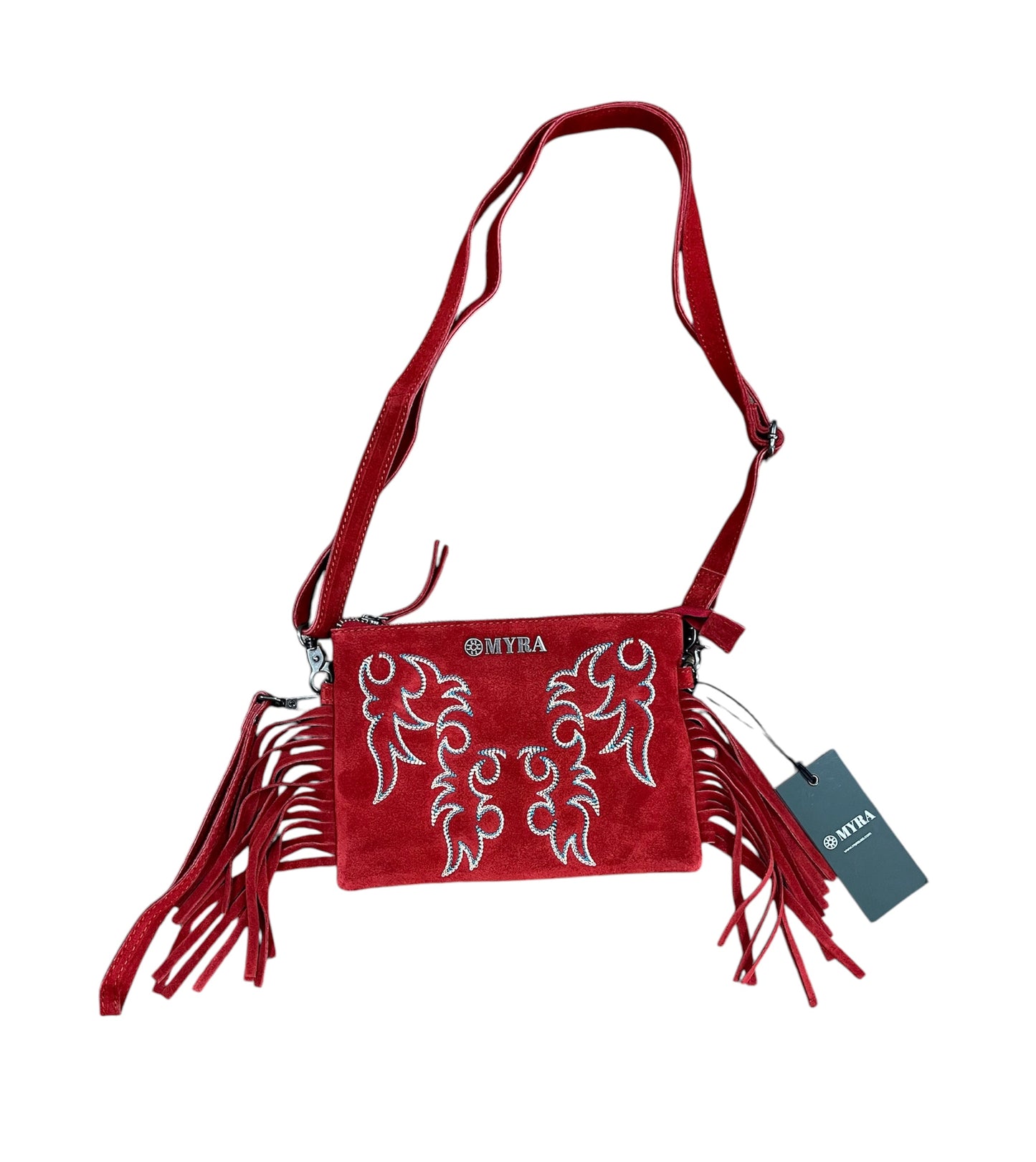 Myra Red Boot Stitch Bag