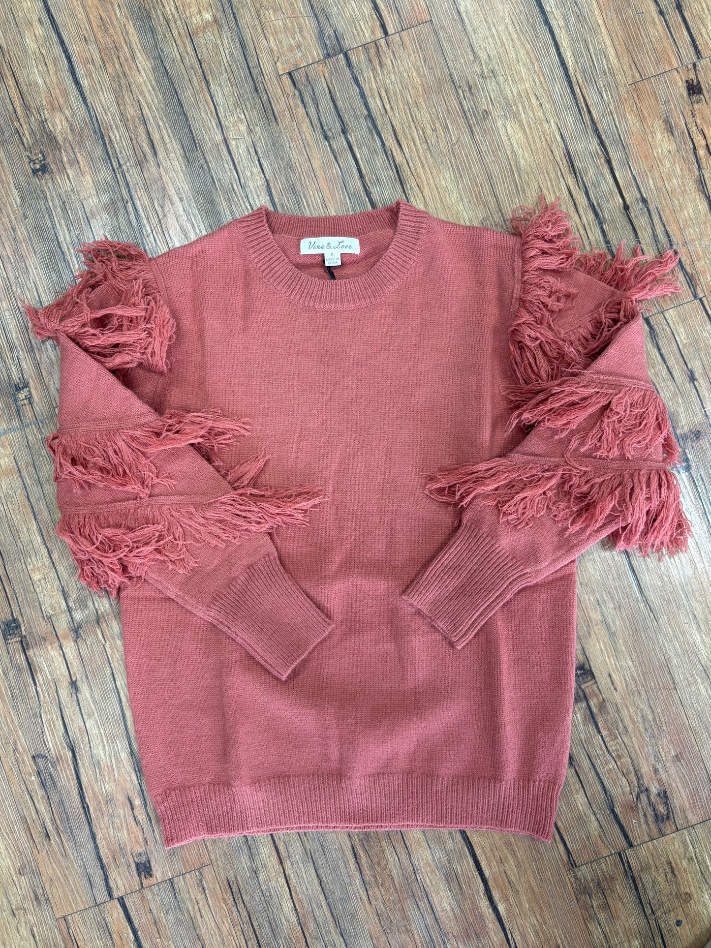 Knitted Tied String Tassel Sweater
