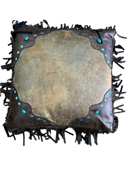 Western Turquoise Bead Pillow