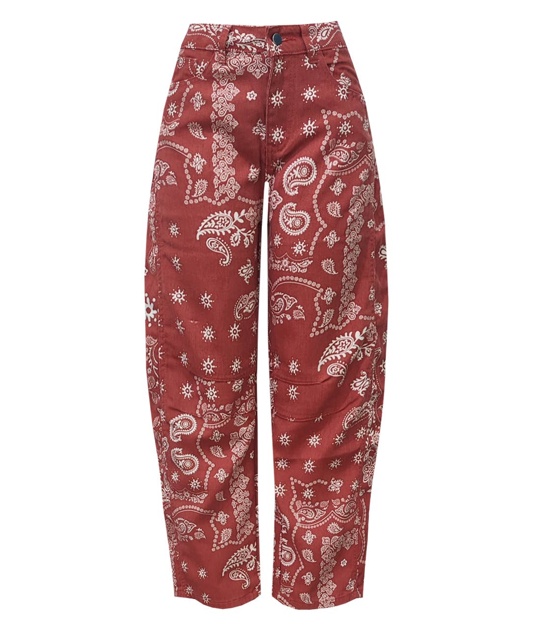 Denim Western Vintage Paisley Print Jeans