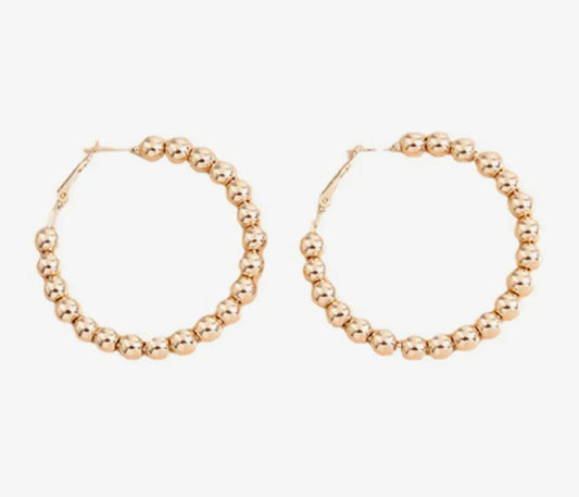 Gold Alloy Hoop Earrings