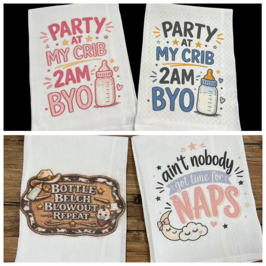 Custom Made Burp Cloths