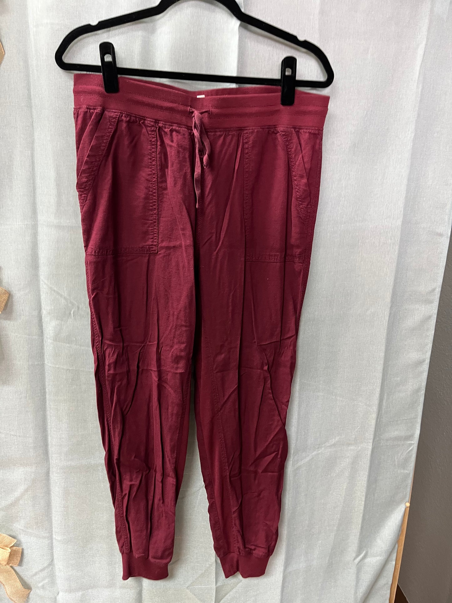 Burgundy Cargo Pants-Size M