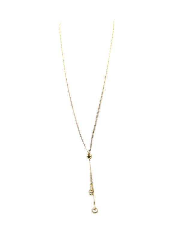 Western Snaffle Bit Bolo Necklace (Alloy Gold)