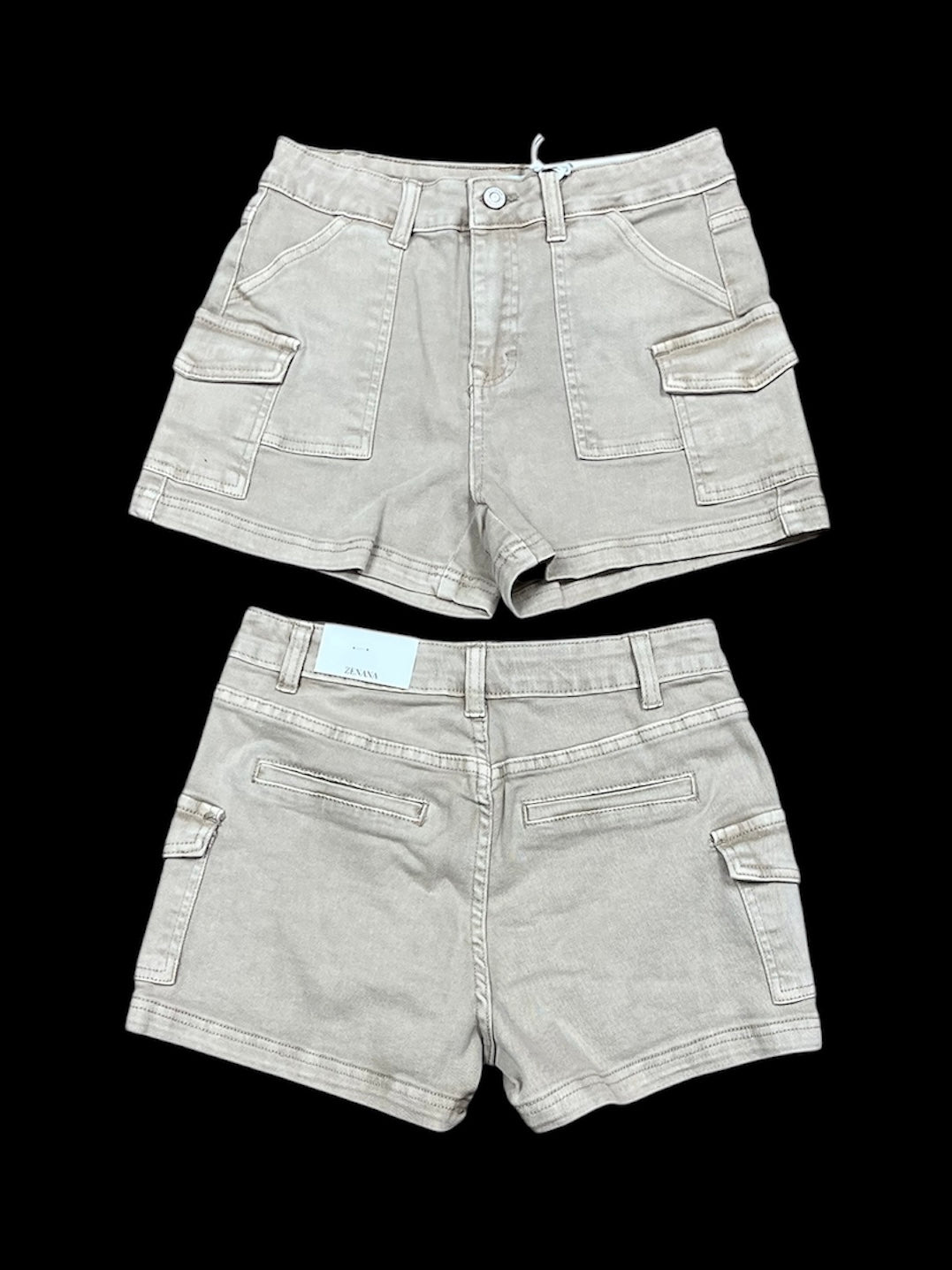Zenana Khaki Cargo Short