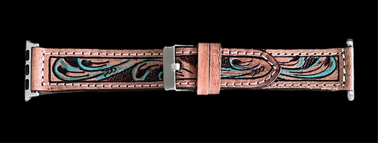 Western Hand Tooled Apple Watchband