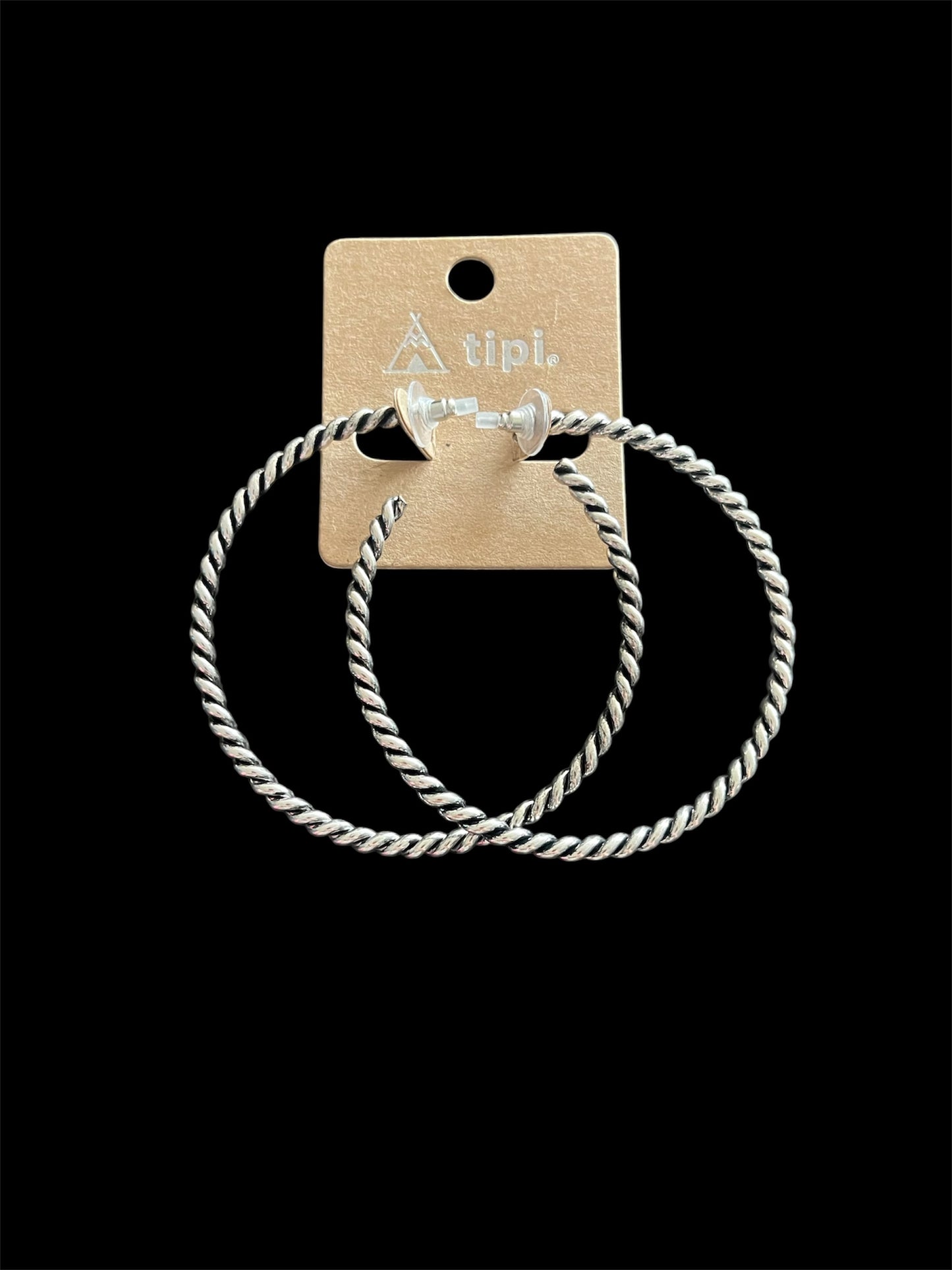 Western Twisted Large Hoop Earrings