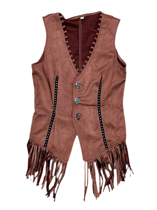 Western Fringe Suede Vest