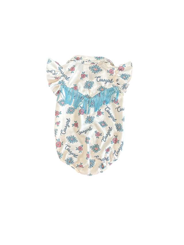 Retro Cowgirl SS Pearl Snap Onesie, 0M-2T