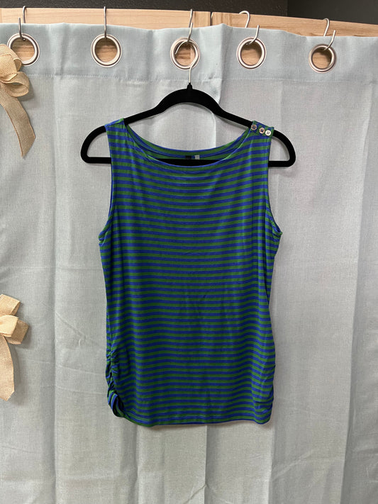 Sleeveless Striped Top-Size L