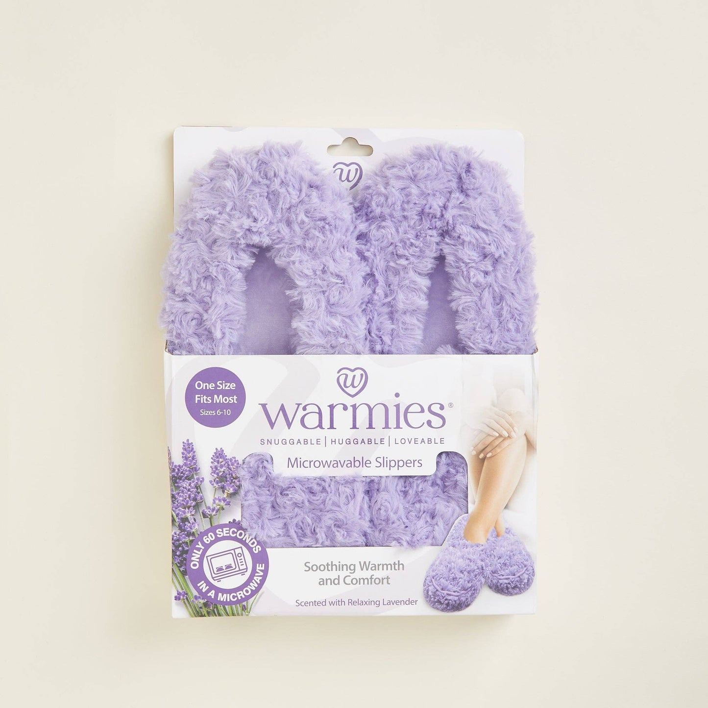 Curly Purple Warmies Slippers