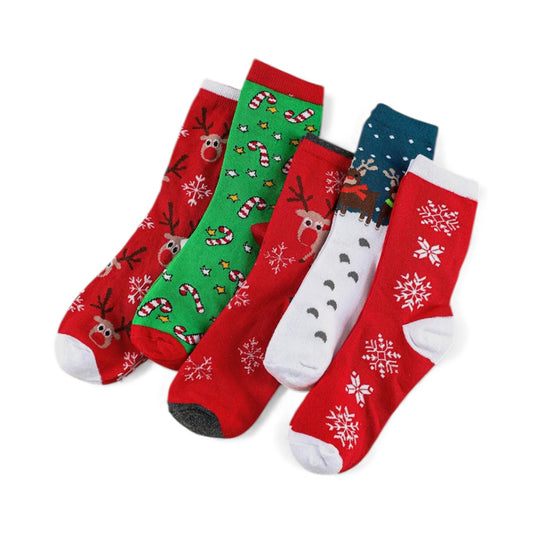 Cartoon Christmas Socks Gift Set-5 Pairs