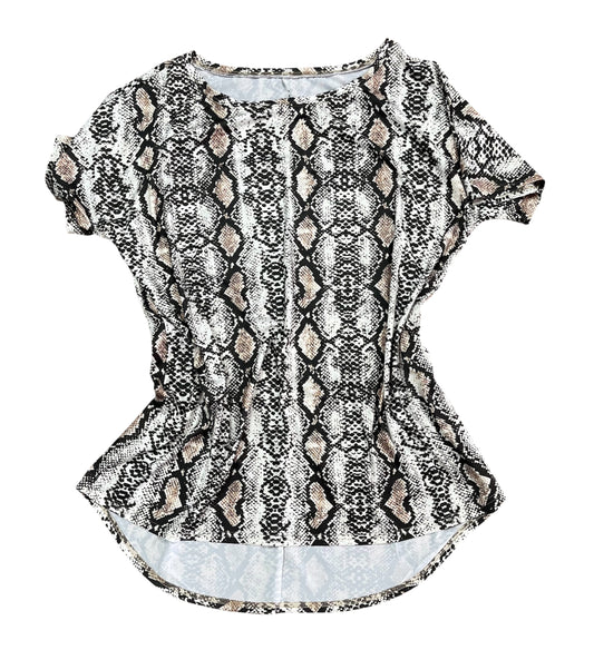 Brown Snake Print Long Top or Mini Dress-Size L