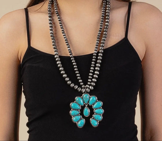 Layered Squash Blossom Necklace