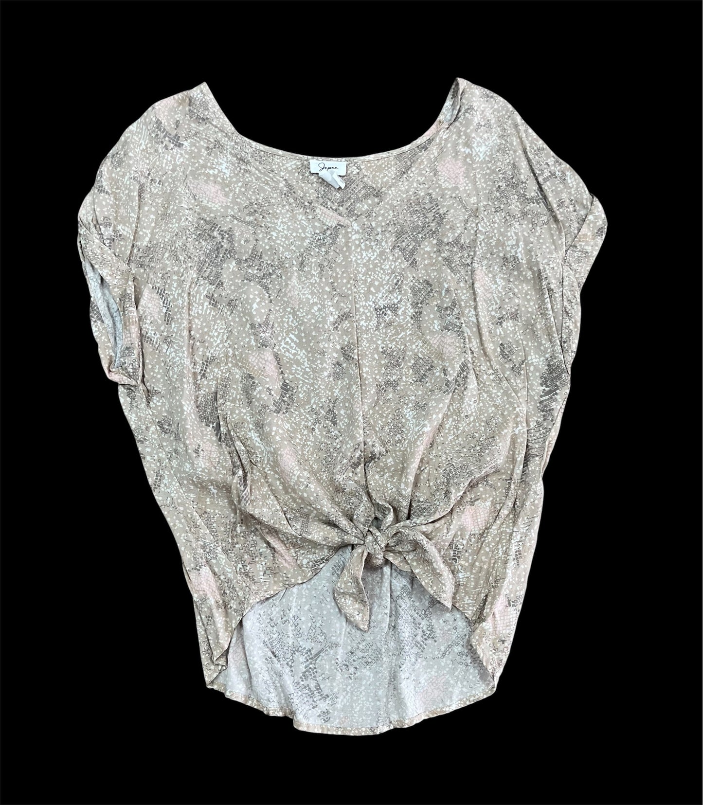 Khaki Snake Print Top-Size L