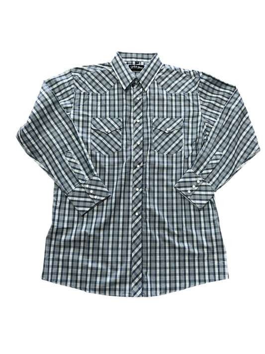 Men’s Plaid Pearl Snap Shirt
