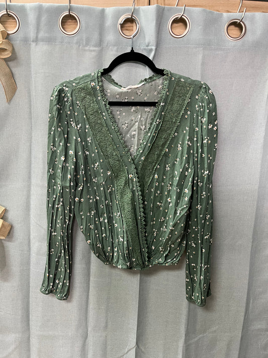 Floral Print Blouse-Size L